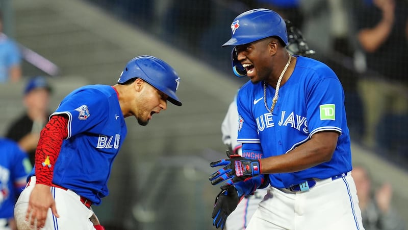 Jesus Sanchez is amped after crushing a grand slam for Blue Jays