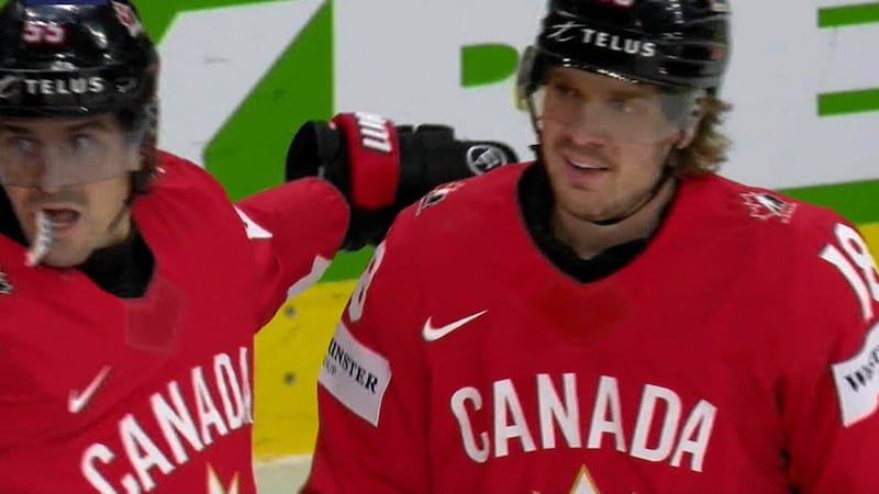 Canada responds off a turnover as Thomas bats in the tying goal