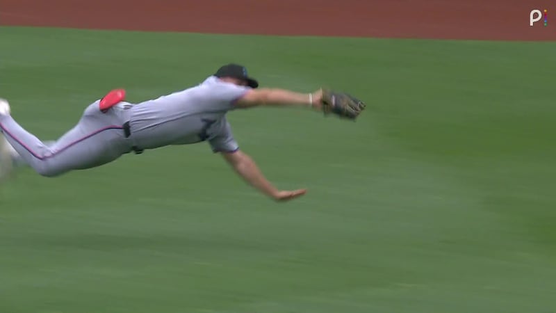 Jakob Marsee’s diving catch preserves Marlins' lead