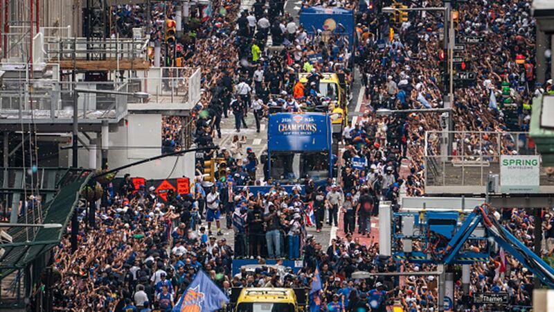 Millions of Knicks fans flood streets of New York for championship parade