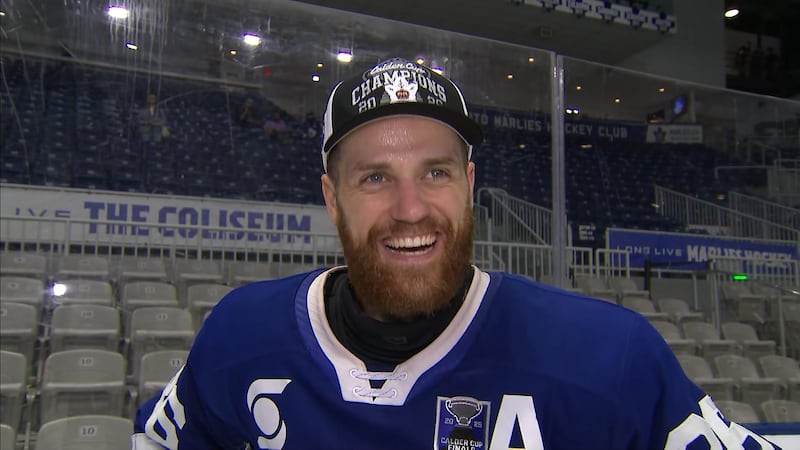 Marlies vet Mermis on celebrating with family: 'When I see my kids, I can't help but get emotional'