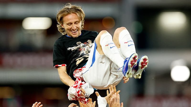 Croatia celebrates Modric's 200th cap with massive World Cup win