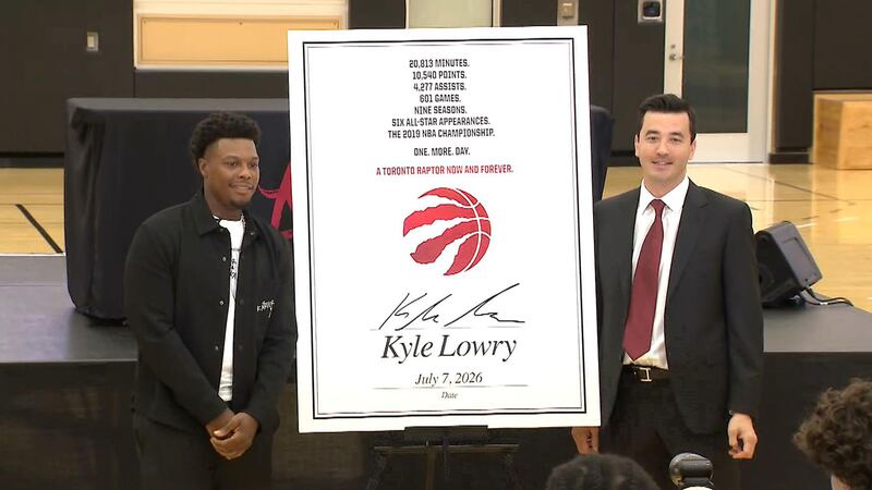 Kyle Lowry retires after signing one-day contract with Raptors
