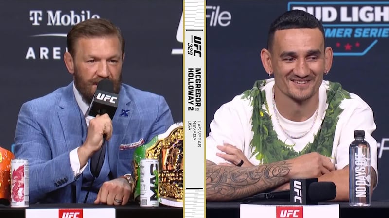 McGregor, Holloway go back and forth at each other ahead of UFC 329
