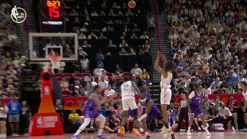 Tre Johnson splashes a trey for the Wizards