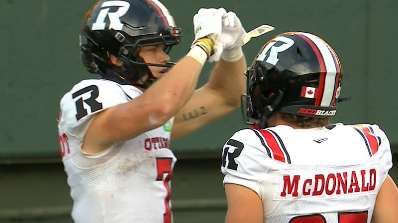 Eberhardt hauls in 21-yard TD to help Redblacks cut lead