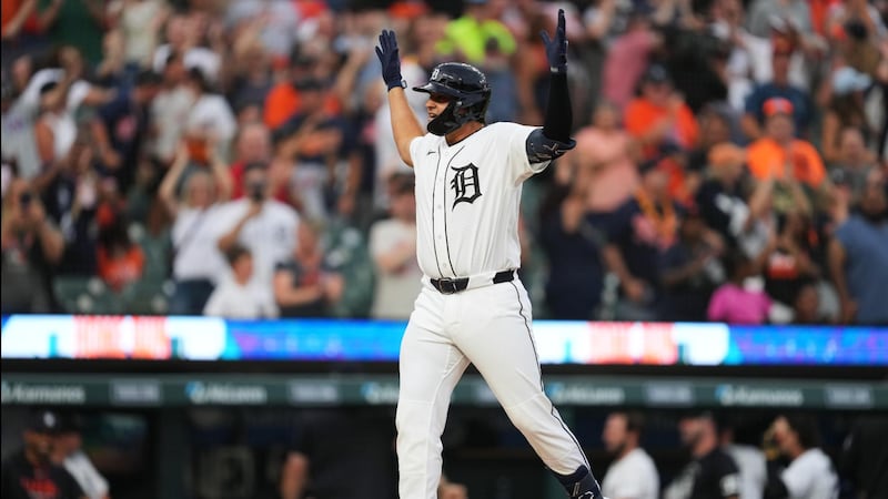 Tigers' Valencia fired up after homering in first MLB at-bat