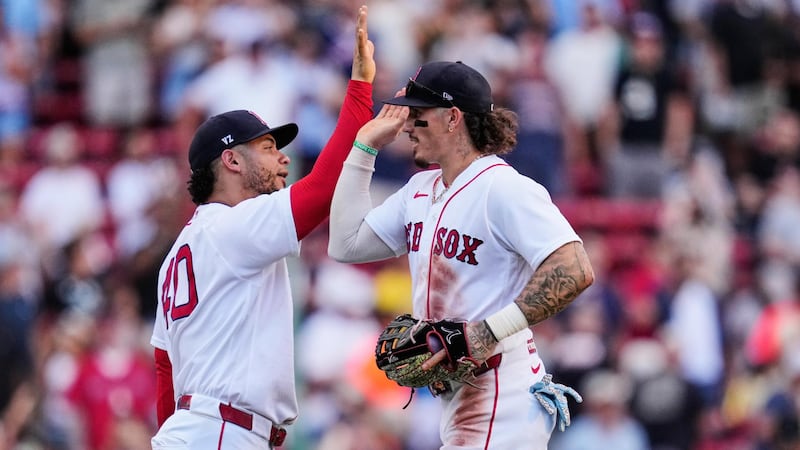 Red Sox celebrate after 15th consecutive victory