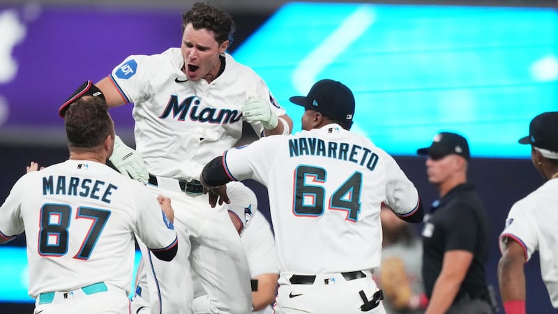 Marlins walk it off to end 12-game skid