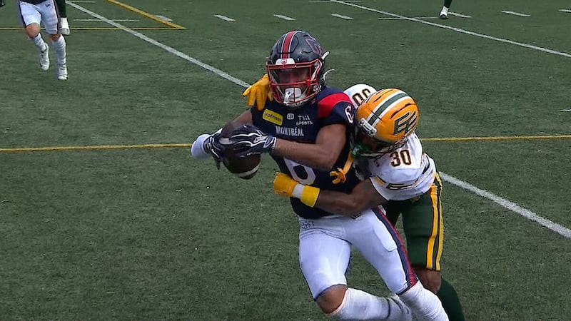 Philpot hauls in second TD of the game as Alouettes score late in first half