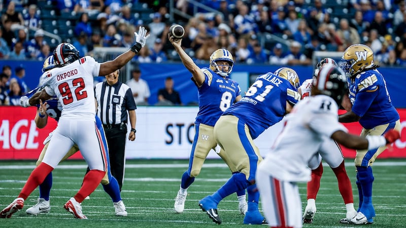 CFL: Redblacks 21, Blue Bombers 33