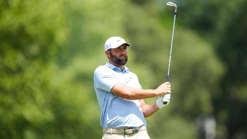 Must See: Scheffler's bunker shot bounces off sprinkler head and rolls into water