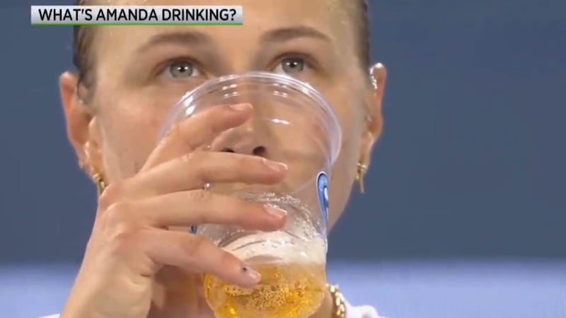Must See: Did Anisimova drink a beer during her match against Eala?