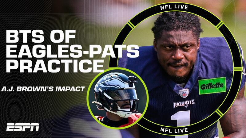 Why A.J. Brown has not talked to Jalen Hurts at Eagles-Patriots joint practice
