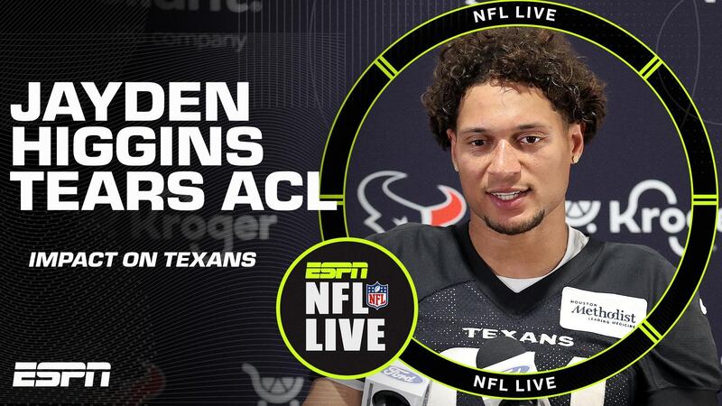 NFL Live chats impact of Texans WR Higgins' torn ACL and Raiders' Mendoza project