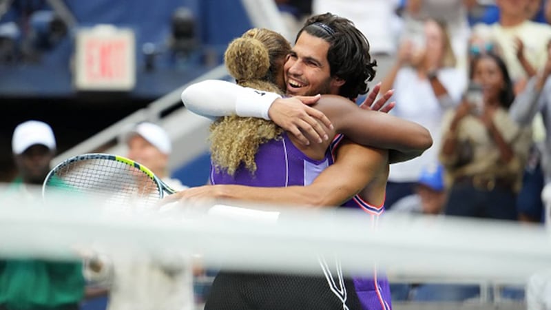 Star-studded pairing of Alcaraz, Serena Williams advance in US Open mixed doubles