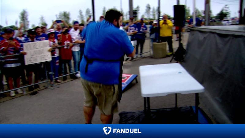 Al’s Brother goes through a table ahead of Bills home opener