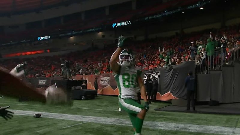 Riders claim the lead on Djete's 13-yard touchdown catch
