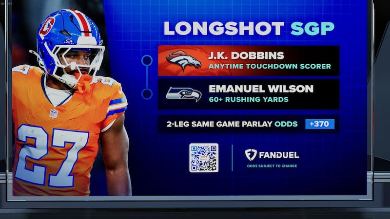 FanDuel Primetime: Tekeyah's longshot parlay for Thursday Night Football