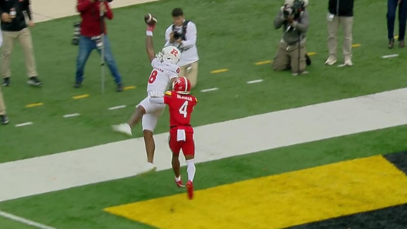 Must See: KJ Duff makes preposterous one-handed TD grab for Rutgers