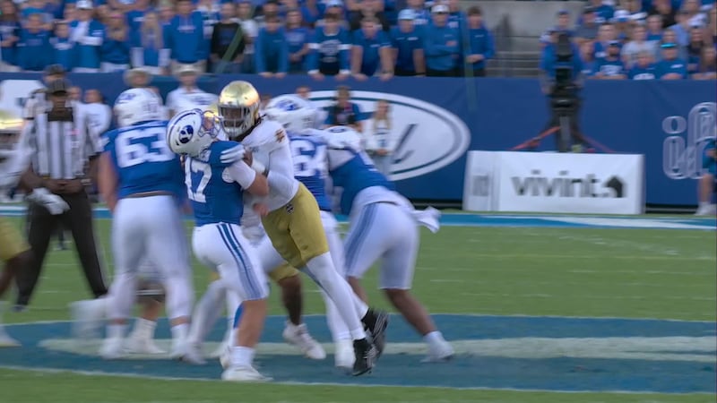 Notre Dame's Boubacar Traore ejected for targeting on 1st drive of game