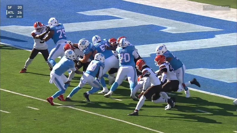 Tony Pollard completes the hat trick with his 3rd TD of the day