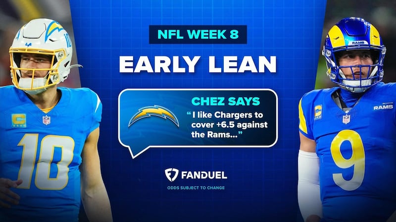 NFL Early Lean: Chez likes struggling Chargers to cover +6.5 spread vs. Rams