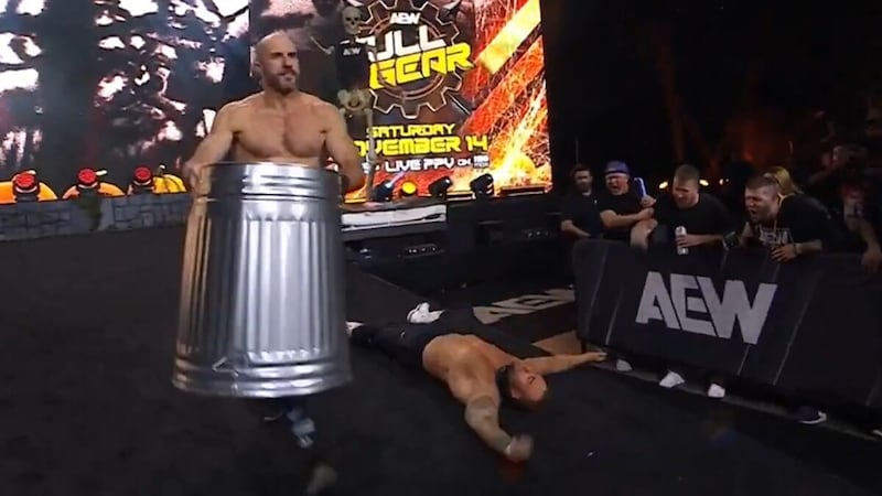 Must See: The ol' trash can ricochet pulled off to perfection in AEW