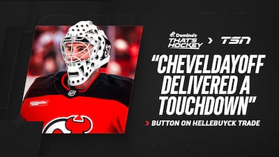 Who won the Devils & Jets blockbuster Hellebuyck trade? 
