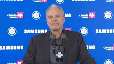 Jets GM Cheveldayoff 'very comfortable' with what team acquired in Hellebuyck trade 