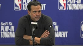 Heat coach Spoelstra doesn't hold back when asked about Bam Adebayo's injury