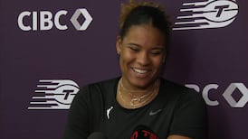 Sabally jokes about getting Nurse to help her with all the Canadian streaming services 