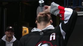 Must See: Josh Allen fires up Buffalo crowd before Game 2, chugs beer