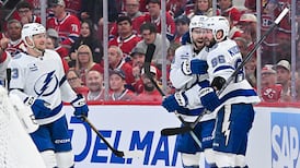 Hagel scores twice as Lightning come back in Game 4 to even series with Habs