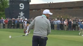Must See: Shane Lowry holes out for eagle with impressive chip on No. 9