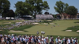 Andrew Novak chips in for an eagle on No. 9 