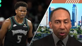 Why Stephen A. takes issue with Anthony Edwards' early handshakes with Spurs