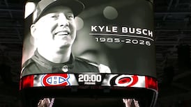 Hurricanes hold moment of silence for Kyle Busch before Game 1