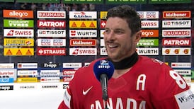 Crosby on his surge in assists this tournament: 'Doesn't hurt playing with 71, for sure'