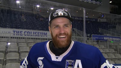 Marlies vet Mermis on celebrating with family: 'When I see my kids, I can't help but get emotional'