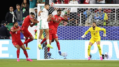 Benbouali's towering header produces Algeria's first goal of the World Cup 